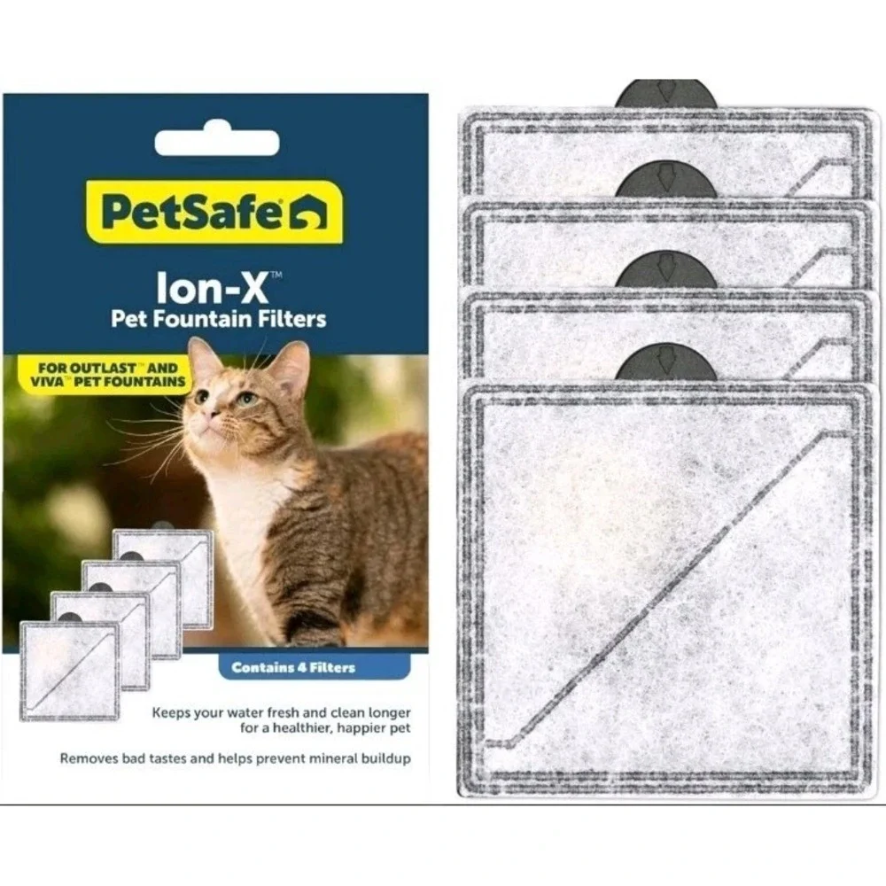 Petsafe Ion-X Pet Fountain Filters 4pk New Opened Package